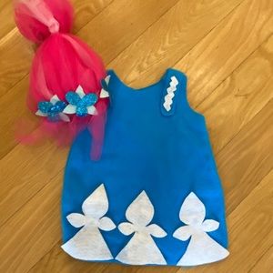 12M Poppy Costume with Pink Wig